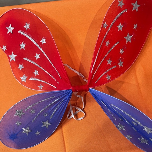 ⚡️⚡️⚡️⚡️Sparkling Red White and Blue Kids Fairy Wings - Picture 6 of 9